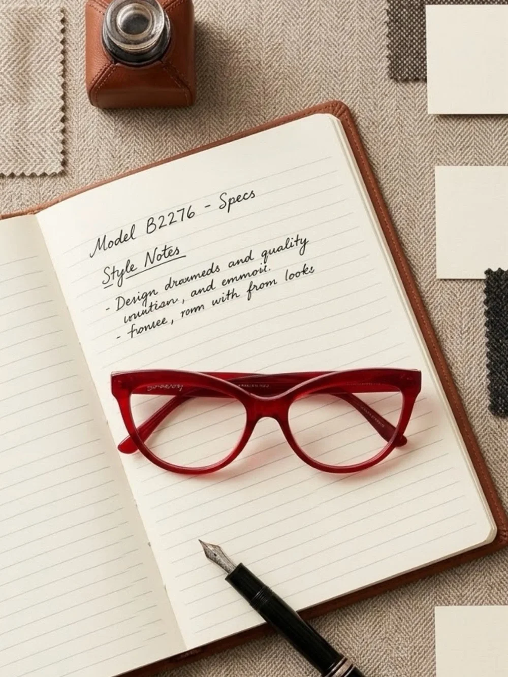 BURBERRY B2276 Luminous Red Cat-Eye Eyeglasses
